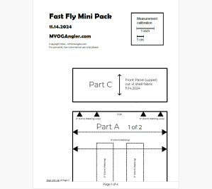 Fast Fly Mini Pack sewing pattern.
