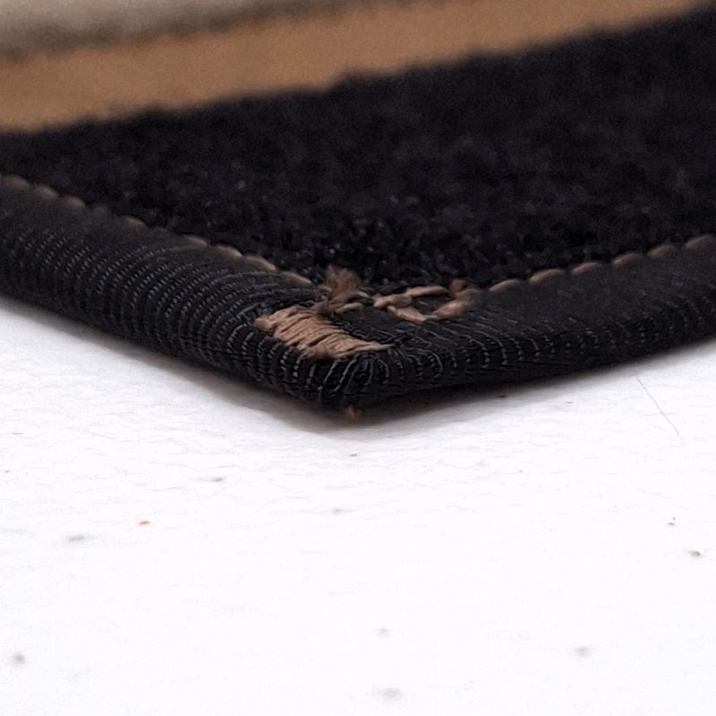 grosgrain ribbon sewn around a corner seam