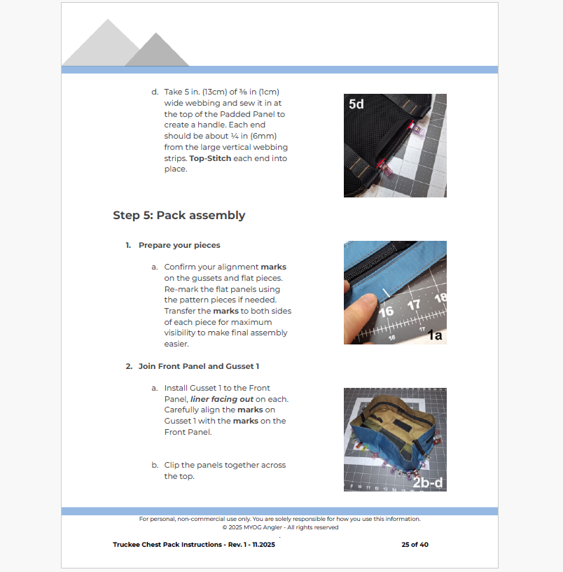 The Truckee Chest Pack features easy-to-use instructions. 