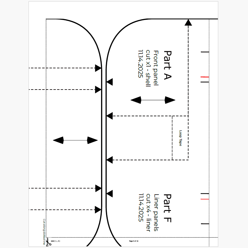 The Truckee Chest Pack pattern is easy to print, assemble and cut out at home  using normal US letter size paper. 