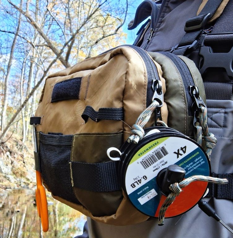 The Truckee chest pack is a full-featured fly fishing chest pack.